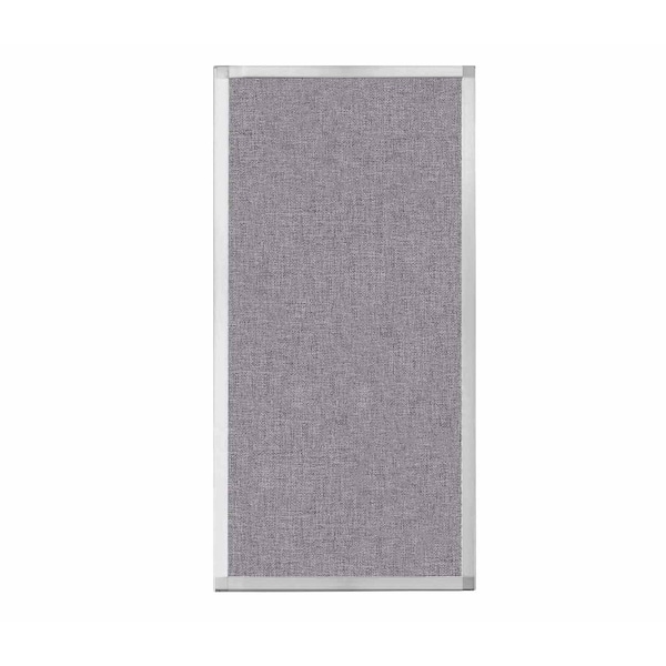 Hush Panel Configurable Cubicle Partition 2' x 4' Cloud Gray Fabric